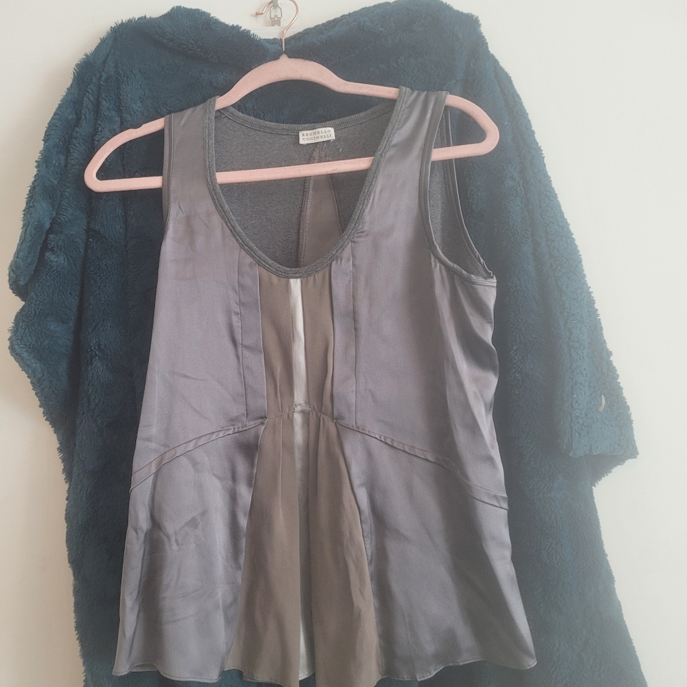 Bruno Cucinelli silk tank. Size small fits size 4-6